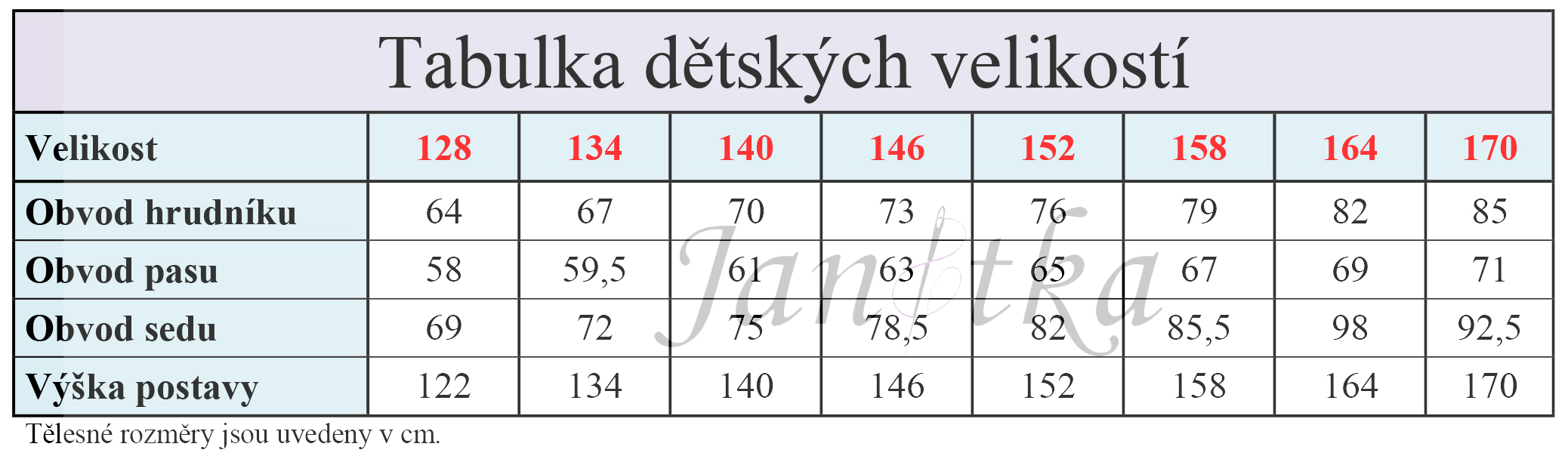 Školní velikosti 128-170 s logem